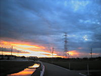 本日の夕焼け